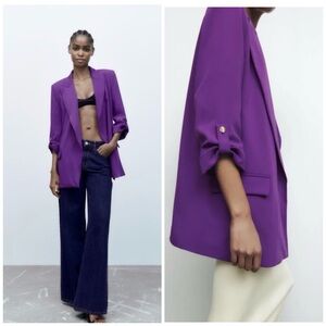 Zara Bold Purple Women's Blazer